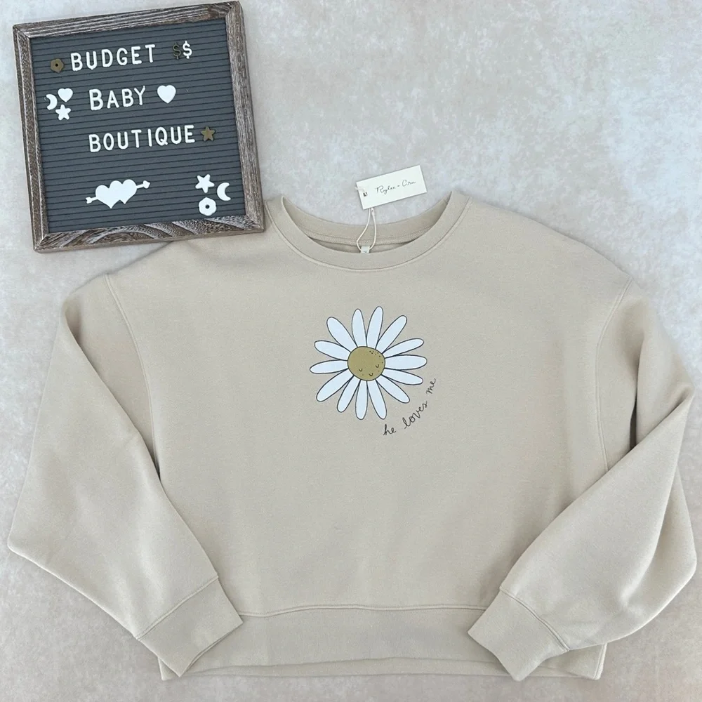New Rylee + Cru Daisy Boxy Pullover - Picture 1 of 3